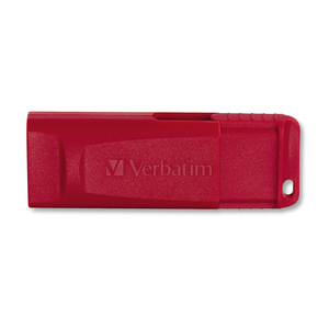 STORE 'N' GO USB FLASH DRIVE, 8 GB, RED by Verbatim