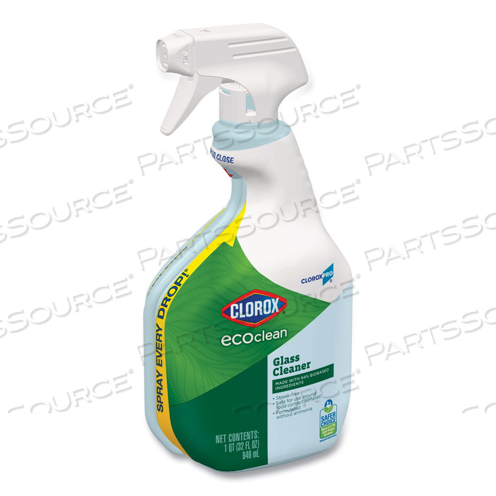 CLOROX PRO ECOCLEAN GLASS CLEANER, UNSCENTED, 32 OZ SPRAY BOTTLE by Clorox