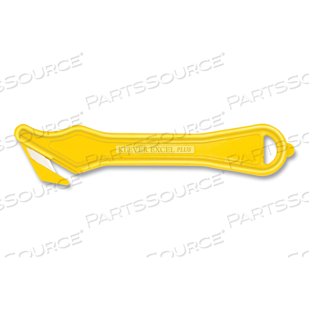 EXCEL PLUS SAFETY CUTTER, 7" PLASTIC HANDLE, YELLOW by Klever Kutter