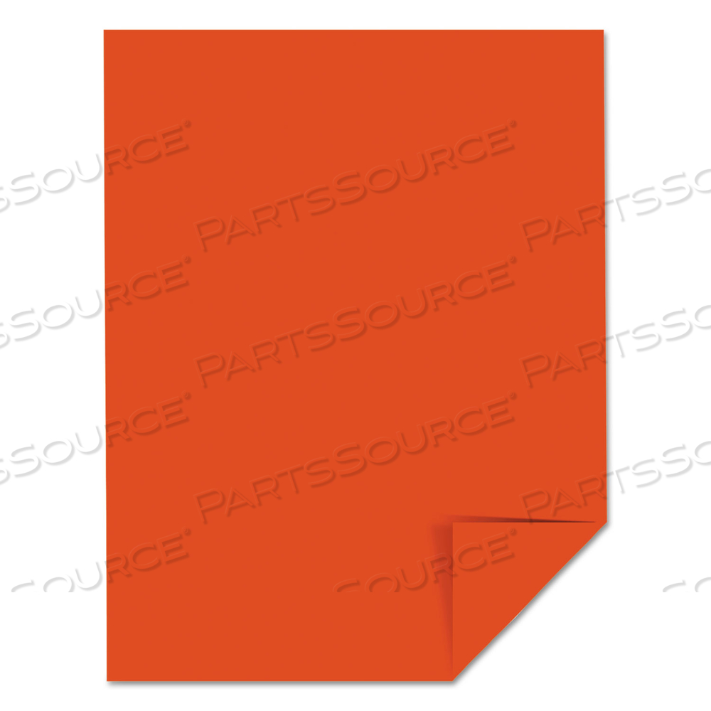 COLOR CARDSTOCK, 65 LB COVER WEIGHT, 8.5 X 11, ORBIT ORANGE by Astrobrights