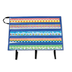 BORDER STORAGE POCKET CHART, BLUE/CLEAR, 41" X 24.5" by Carson-Dellosa Publishing