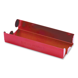 METAL COIN TRAY, PENNIES, STACKABLE, 3.5 X 10 X 1.75, RED by CONTROLTEK