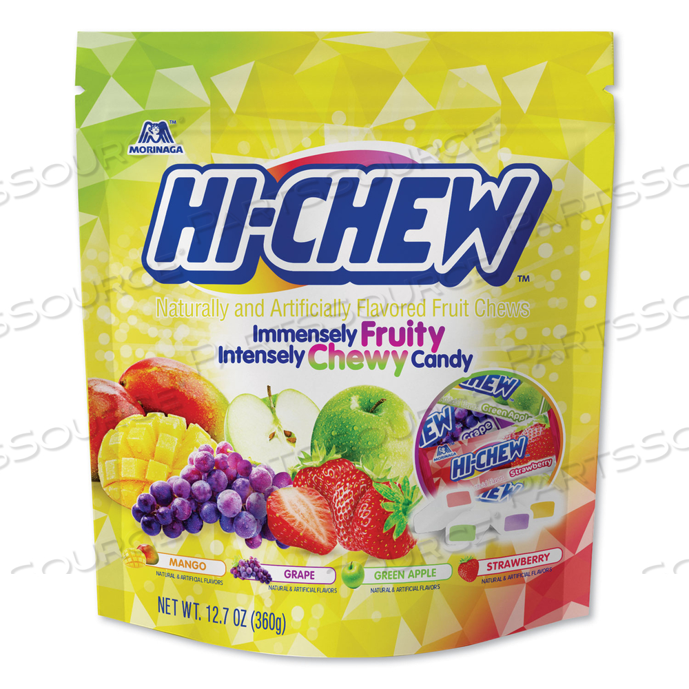 FRUIT CHEWS, ORIGINAL STAND UP POUCH, 12.7 OZ by Hi-Chew FRUIT CHEWS, ORIGINAL STAND UP POUCH, 12.7 OZ by Hi-Chew