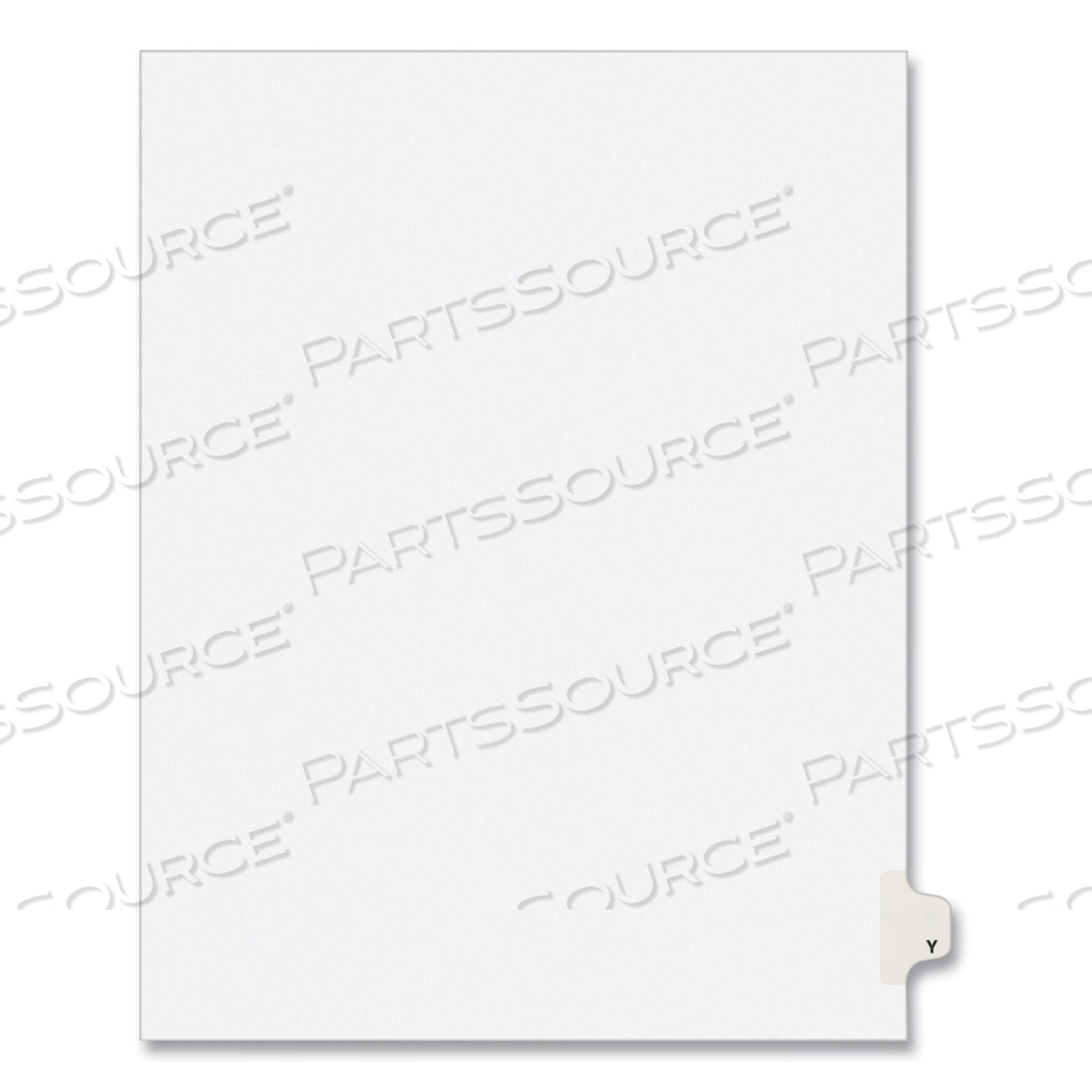 PREPRINTED LEGAL EXHIBIT SIDE TAB INDEX DIVIDERS, AVERY STYLE, 26-TAB, Y, 11 X 8.5, WHITE, (1425) by Avery