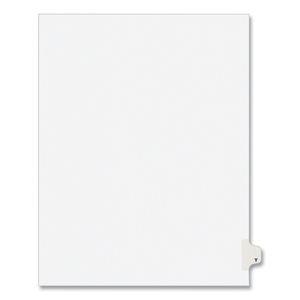 PREPRINTED LEGAL EXHIBIT SIDE TAB INDEX DIVIDERS, AVERY STYLE, 26-TAB, Y, 11 X 8.5, WHITE, (1425) by Avery PREPRINTED LEGAL EXHIBIT SIDE TAB INDEX DIVIDERS, AVERY STYLE, 26-TAB, Y, 11 X 8.5, WHITE, (1425) by Avery