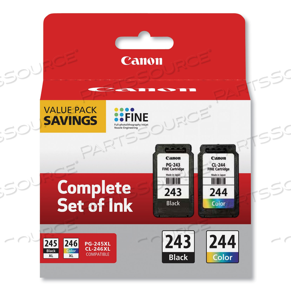 1287C006 (CL-244, PG-243) INK, BLACK/COLOR by Canon (Consumer Electronics) 1287C006 (CL-244, PG-243) INK, BLACK/COLOR by Canon (Consumer Electronics)