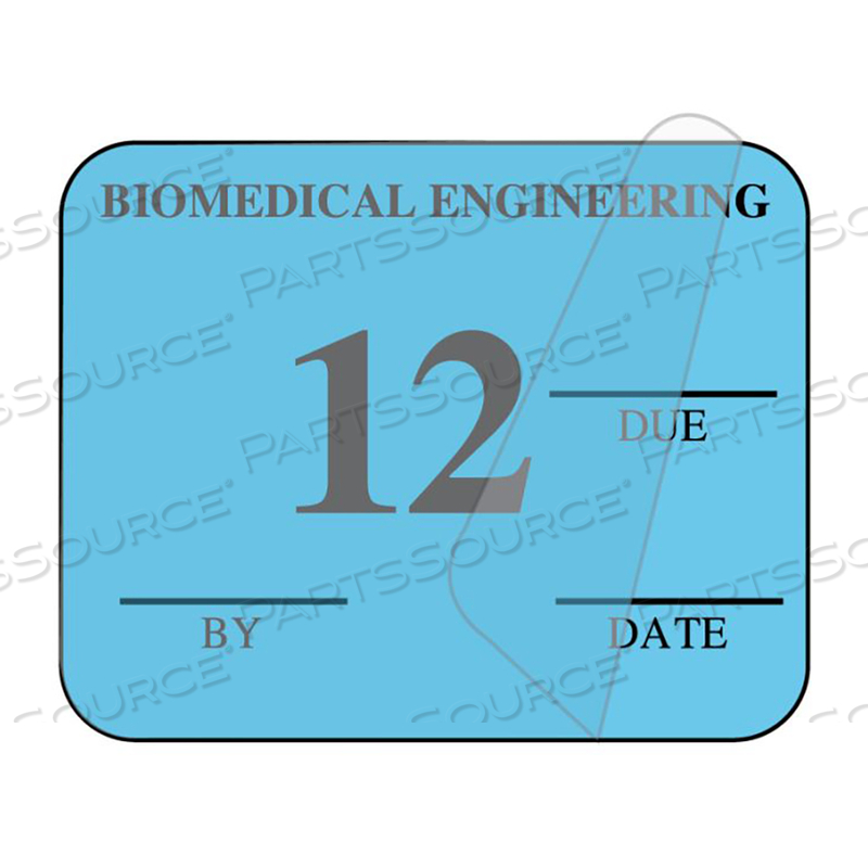 INSPECTION LABEL, 12, 1-1/4 IN W X 1 IN H, LIGHT BLUE, SYNTHETIC PAPER by United Ad Label