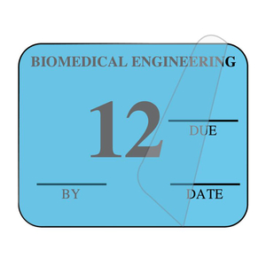 INSPECTION LABEL, 12, 1-1/4 IN W X 1 IN H, LIGHT BLUE, SYNTHETIC PAPER by United Ad Label