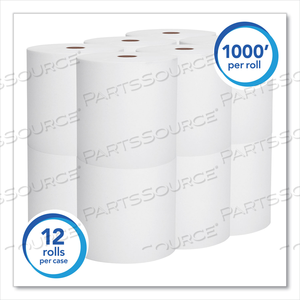 ESSENTIAL HIGH CAPACITY HARD ROLL TOWELS FOR BUSINESS, ABSORBENCY POCKETS, 1.5" CORE, 8" X 1,000 FT, WHITE/CARTON by Scott ESSENTIAL HIGH CAPACITY HARD ROLL TOWELS FOR BUSINESS, ABSORBENCY POCKETS, 1.5" CORE, 8" X 1,000 FT, WHITE/CARTON by Scott