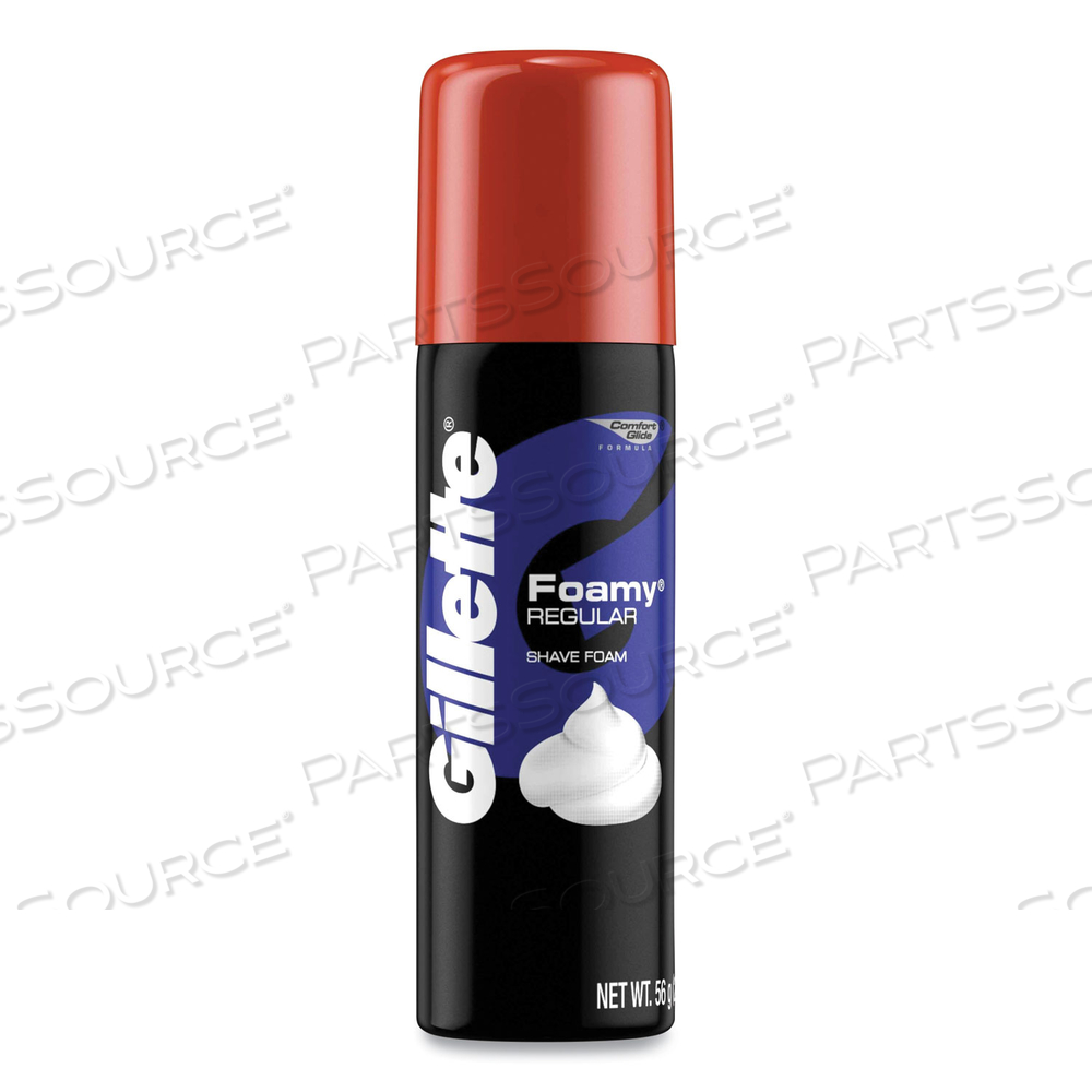 FOAMY SHAVE CREAM, ORIGINAL SCENT, 2 OZ AEROSOL SPRAY CAN by Gillette