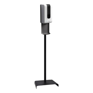 AUTOMATIC HAND SANITIZER DISPENSER WITH FLOOR STAND AND TRAY, 1,200 ML, 13 X 11.4 X 51.63, WHITE/GRAY by GN1 AUTOMATIC HAND SANITIZER DISPENSER WITH FLOOR STAND AND TRAY, 1,200 ML, 13 X 11.4 X 51.63, WHITE/GRAY by GN1