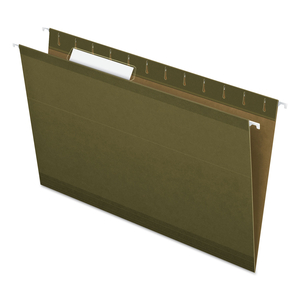 REINFORCED HANGING FILE FOLDERS WITH PRINTABLE TAB INSERTS, LEGAL SIZE, 1/3-CUT TABS, STANDARD GREEN by Esselte Pendaflex Corp. REINFORCED HANGING FILE FOLDERS WITH PRINTABLE TAB INSERTS, LEGAL SIZE, 1/3-CUT TABS, STANDARD GREEN by Esselte Pendaflex Corp.