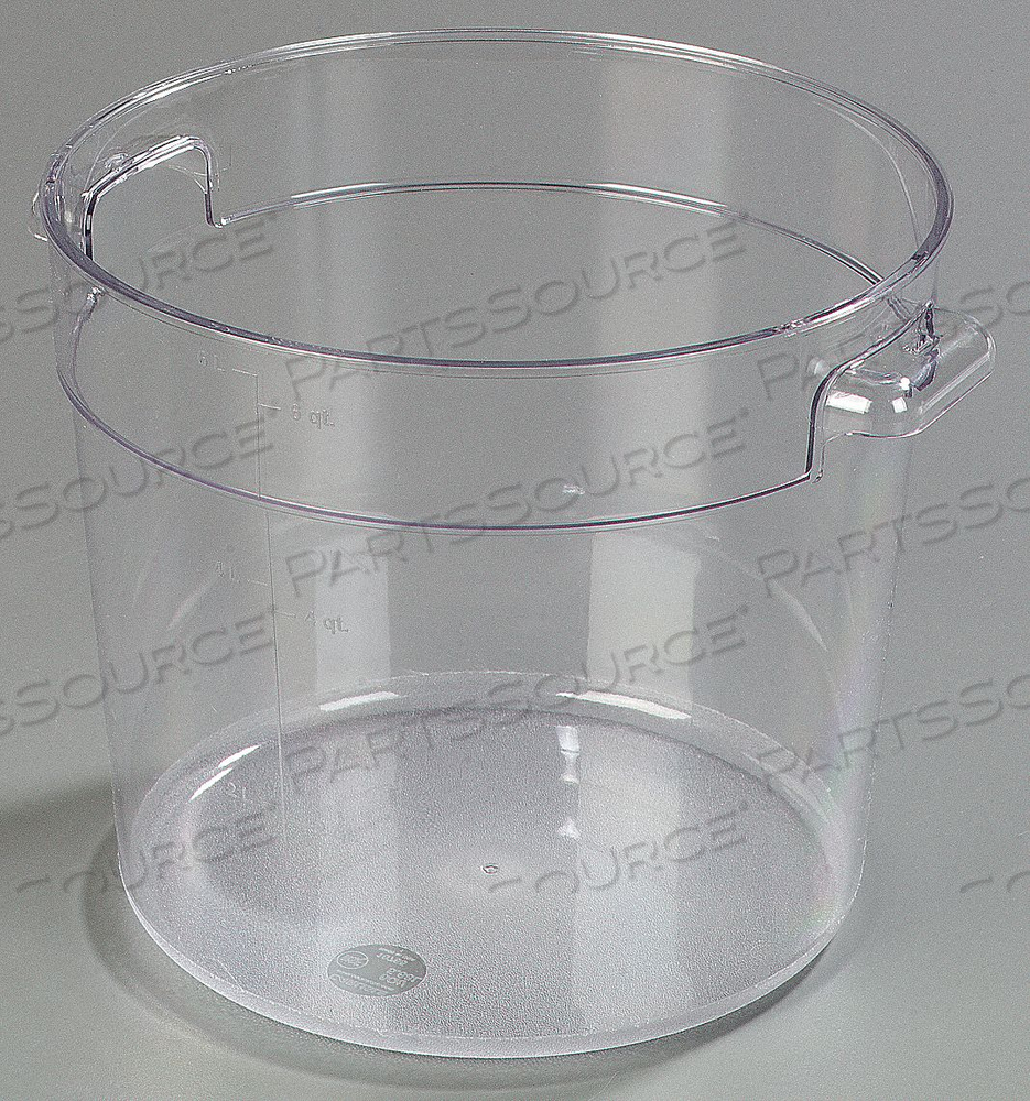 STORPLUS ROUND CONTAINER 6 QT., CLEAR by Carlisle