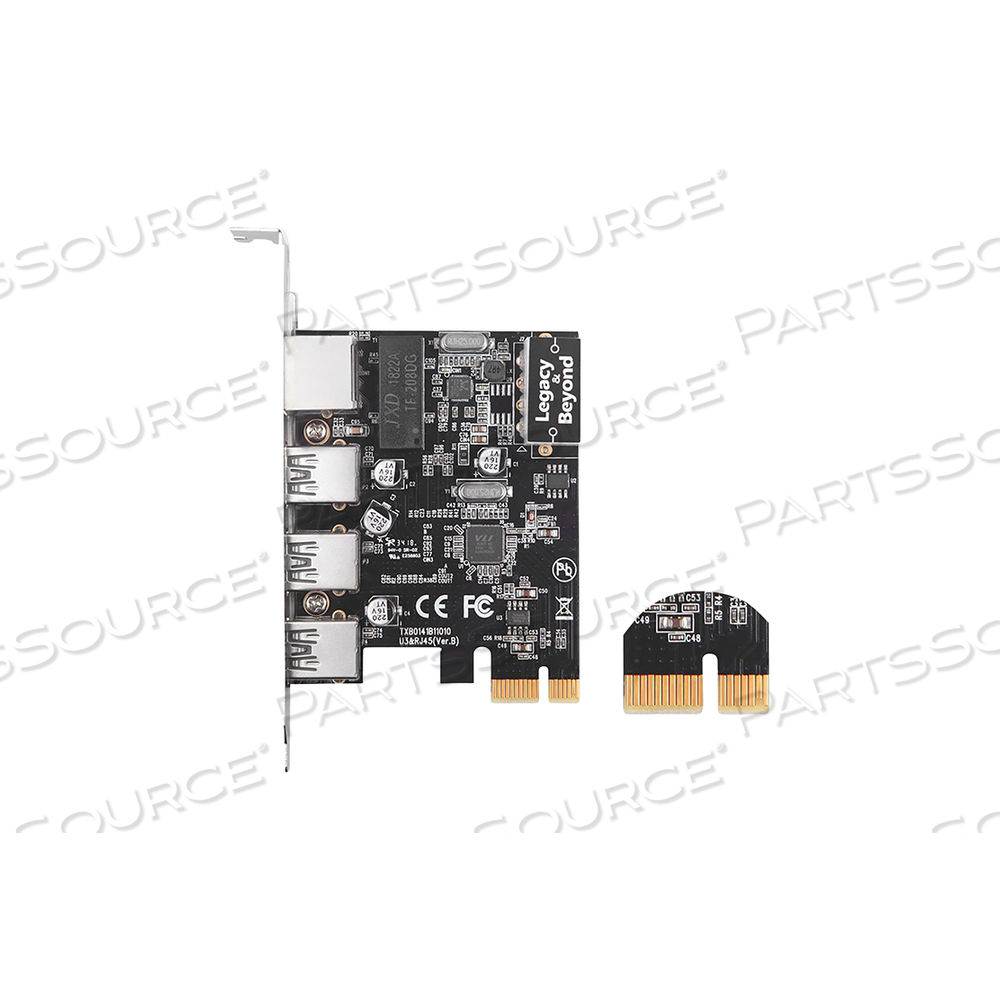 SIIG USB 3.0 3-PORT HUB WITH LAN PCIE HOST CARD, NETWORK / USB ADAPTER, PCIE 2.0, GIGABIT ETHERNET + USB 3.0 X 3 by SIIG, Inc. SIIG USB 3.0 3-PORT HUB WITH LAN PCIE HOST CARD, NETWORK / USB ADAPTER, PCIE 2.0, GIGABIT ETHERNET + USB 3.0 X 3 by SIIG, Inc.