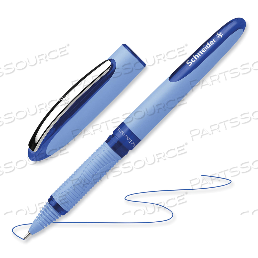 ONE HYBRID N ROLLER BALL PEN, STICK, EXTRA-FINE 0.3 MM, BLUE INK, BLUE BARREL by Schneider