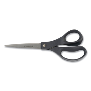 EVERYDAY SCISSORS, 8" LONG, 3.25" CUT LENGTH, BLACK STRAIGHT HANDLE by Fiskars