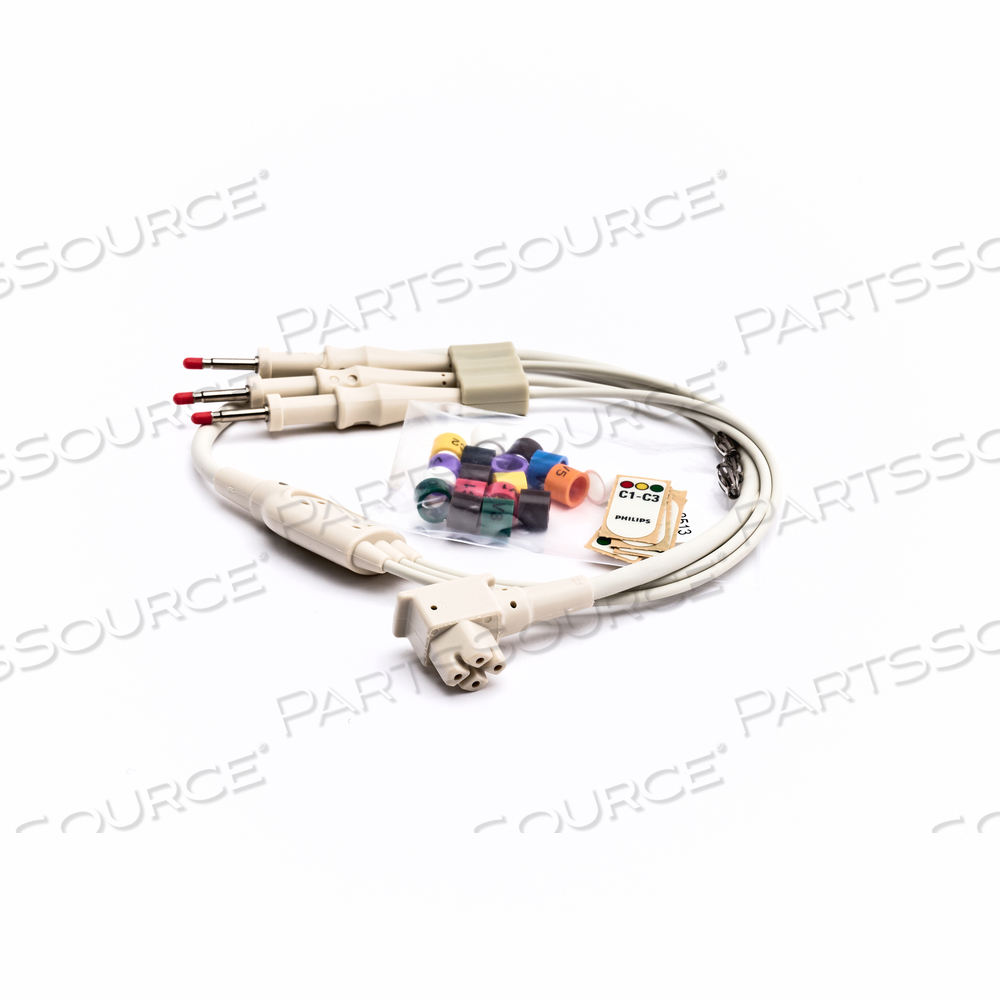 12 LEADSET ECG PATIENT CABLES AND LEADS, AAMI COLOR CODED by Philips