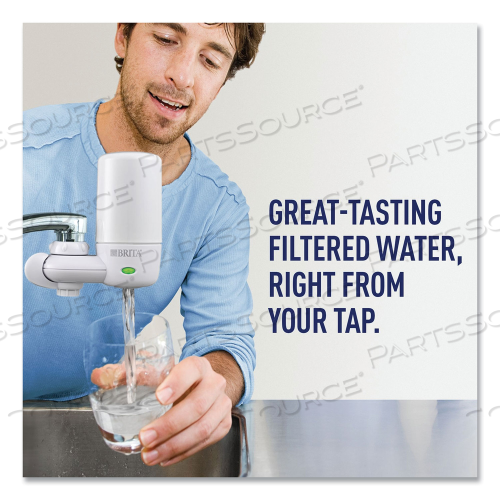 ON TAP FAUCET WATER FILTER SYSTEM, WHITE by Brita