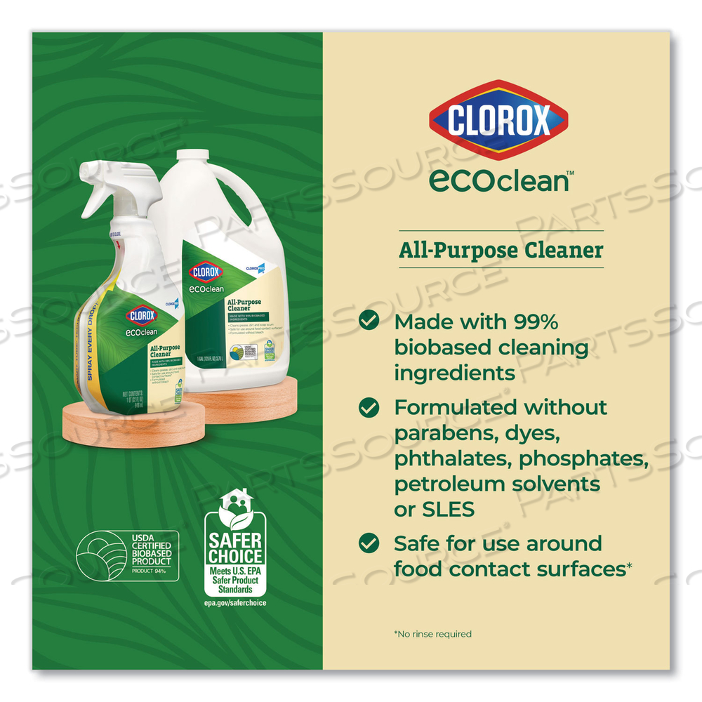 CLOROX PRO ECOCLEAN ALL-PURPOSE CLEANER, UNSCENTED, 32 OZ SPRAY BOTTLE by Clorox