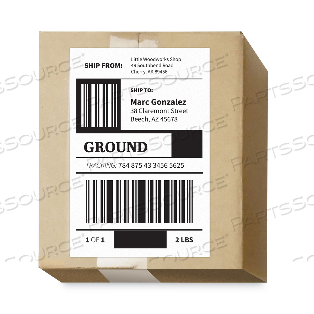 WHITE ALL-PURPOSE LABELS, 5 1/2 X 8 1/2, 200/BOX by Maco
