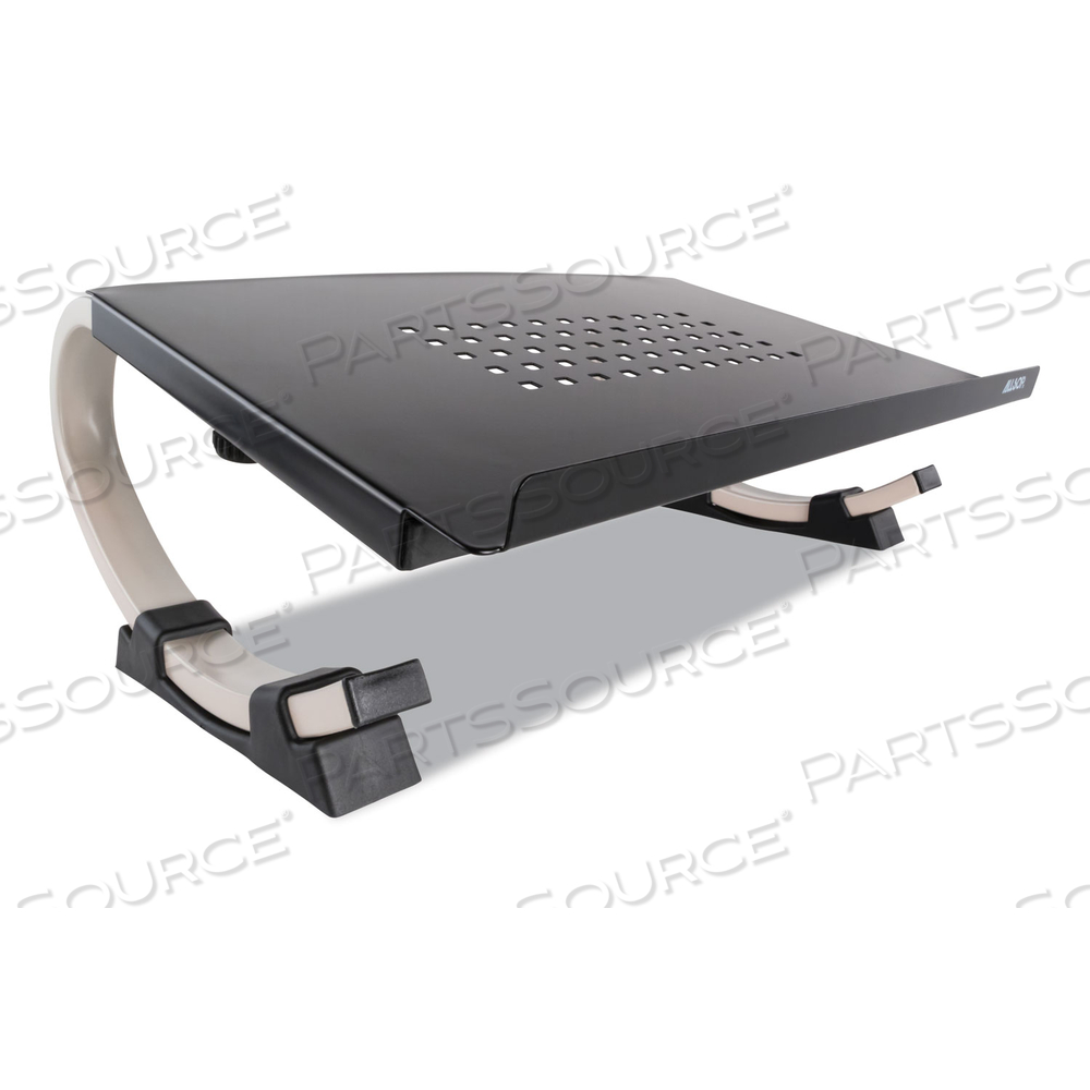 REDMOND ADJUSTABLE CURVE NOTEBOOK STAND, 15" X 11.5" X 6", BLACK/SILVER, SUPPORTS 40 LBS by Allsop