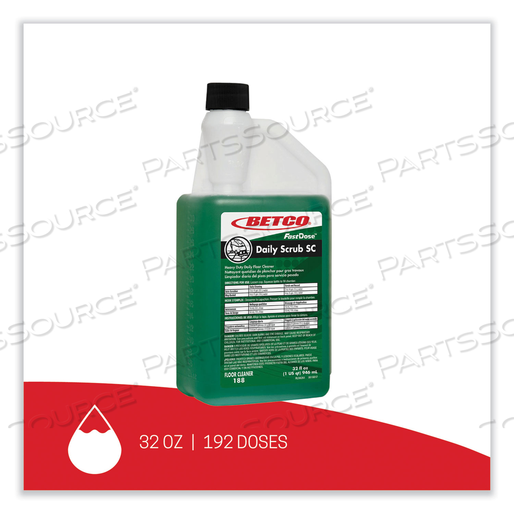 DAILY SCRUB SC FLOOR CLEANER, CHARACTERISTIC SCENT, 32 OZ BOTTLE by Betco Corporation