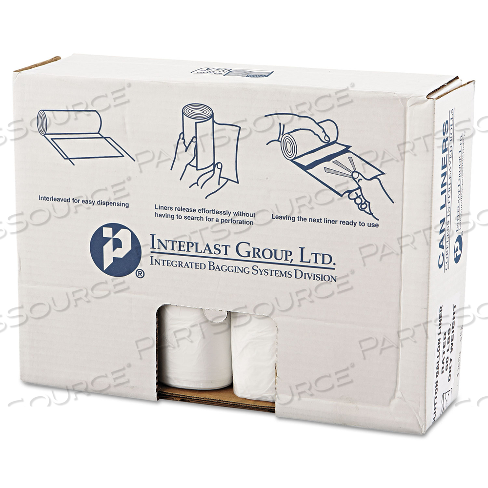 HIGH-DENSITY COMMERCIAL CAN LINERS VALUE PACK, 60 GAL, 14 MICRONS, 43" X 46", CLEAR, 25 BAGS/ROLL HIGH-DENSITY COMMERCIAL CAN LINERS VALUE PACK, 60 GAL, 14 MICRONS, 43" X 46", CLEAR, 25 BAGS/ROLL