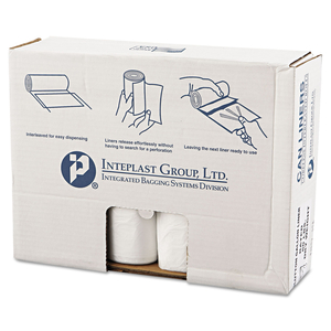 HIGH-DENSITY COMMERCIAL CAN LINERS VALUE PACK, 60 GAL, 14 MICRONS, 43" X 46", CLEAR, 25 BAGS/ROLL by Inteplast Group