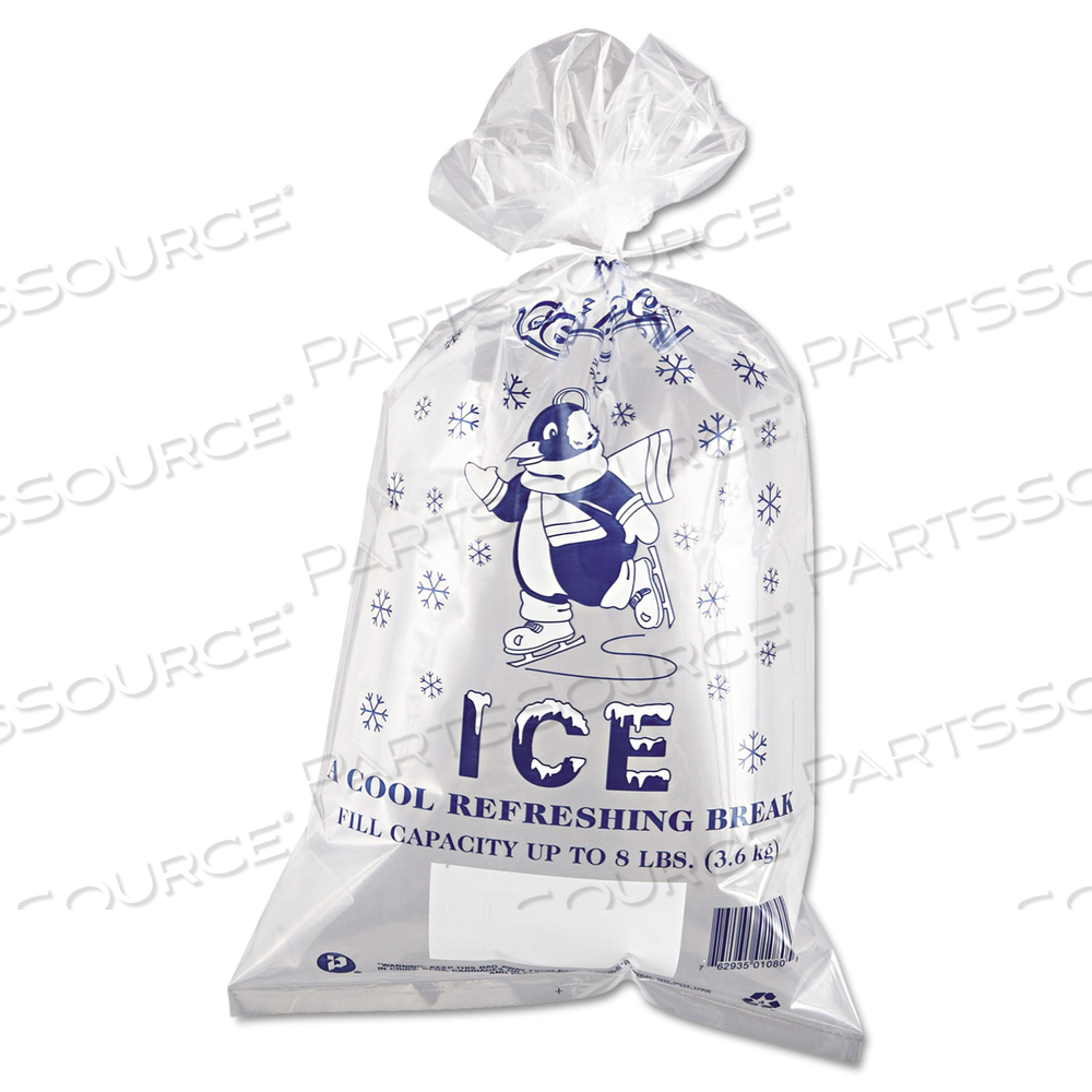 ICE BAGS, 1.5 MIL, 11" X 20", CLEAR by Inteplast Group