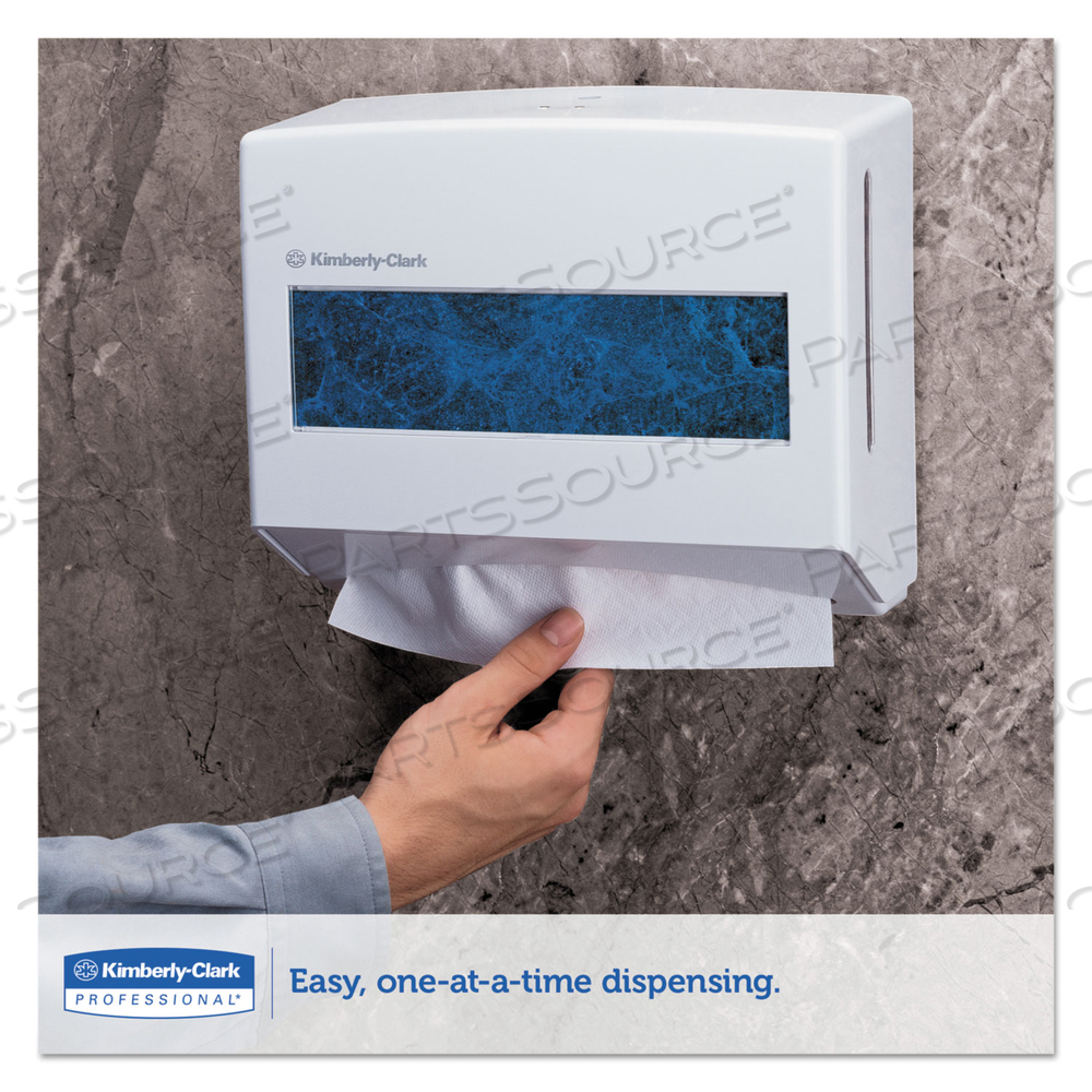 SCOTTFOLD COMPACT TOWEL DISPENSER, 10.75 X 4.75  X 9, PEARL WHITE by Kimberly-Clark Corporation