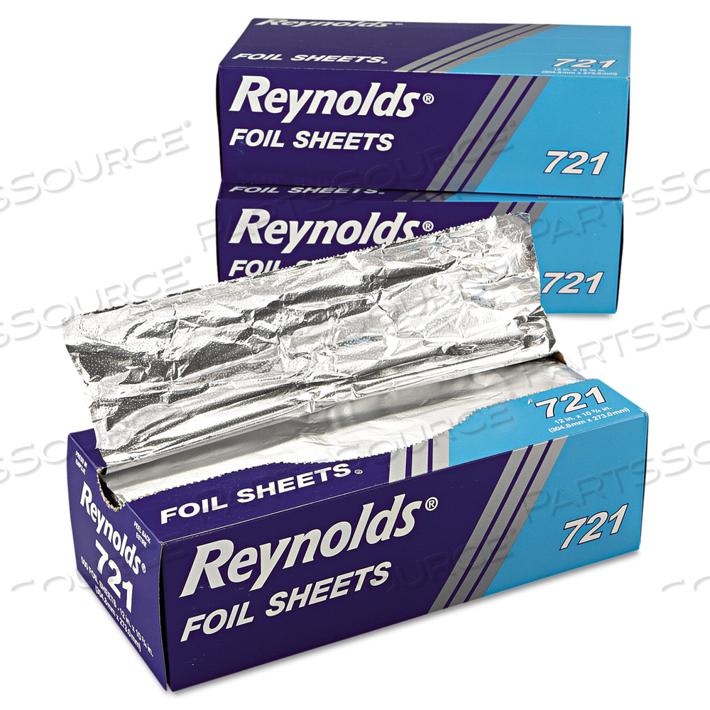 INTERFOLDED ALUMINUM FOIL SHEETS, 12 X 10.75, SILVER INTERFOLDED ALUMINUM FOIL SHEETS, 12 X 10.75, SILVER