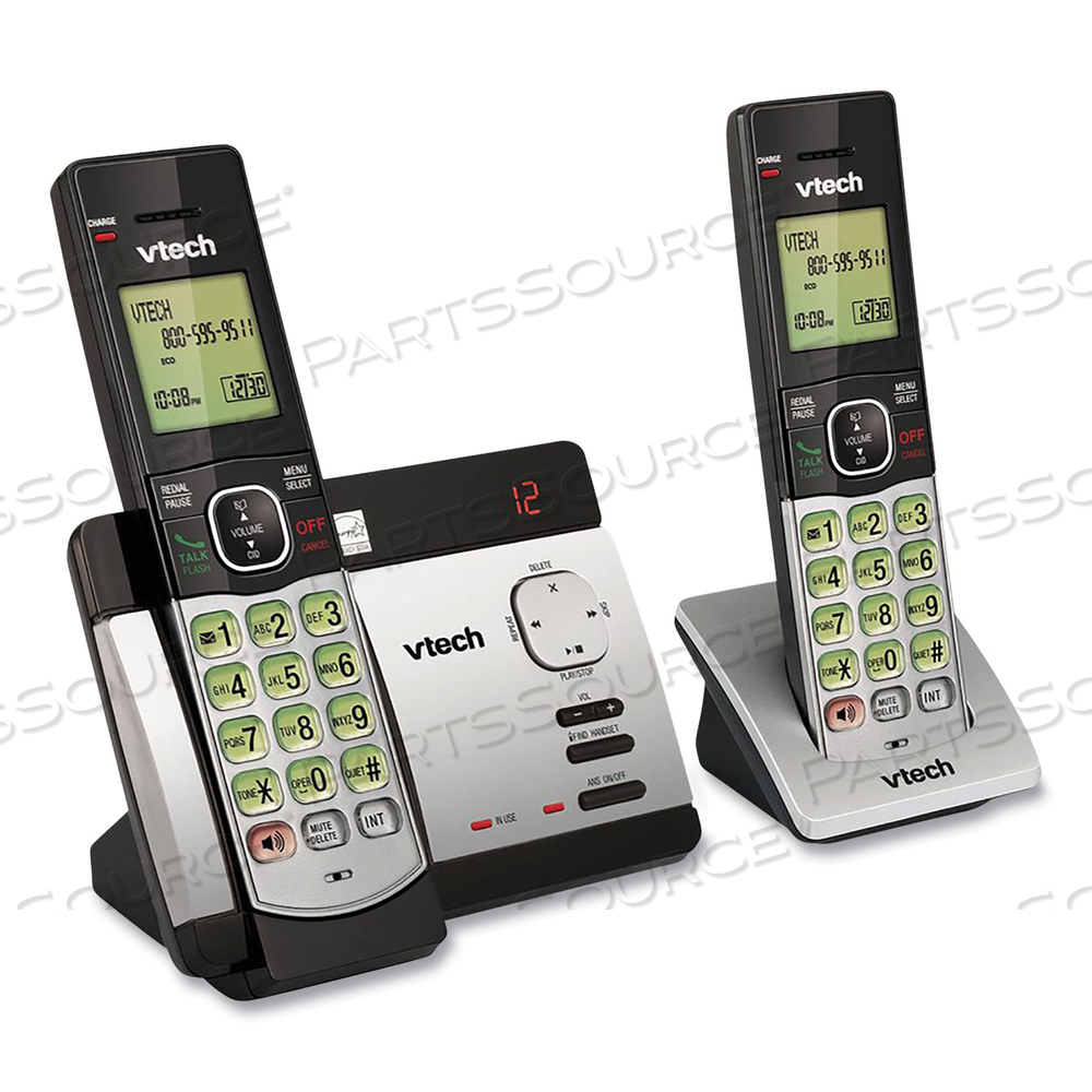 CS5129-2 TWO-HANDSET CORDLESS TELEPHONE SYSTEM, DECT 6.0, SILVER/BLACK CS5129-2 TWO-HANDSET CORDLESS TELEPHONE SYSTEM, DECT 6.0, SILVER/BLACK