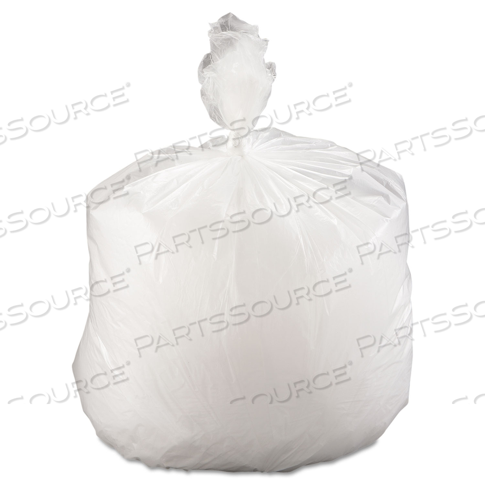 HIGH-DENSITY COMMERCIAL CAN LINERS VALUE PACK, 45 GAL, 11 MICRONS, 40" X 46", CLEAR, 25 BAGS/ROLL HIGH-DENSITY COMMERCIAL CAN LINERS VALUE PACK, 45 GAL, 11 MICRONS, 40" X 46", CLEAR, 25 BAGS/ROLL