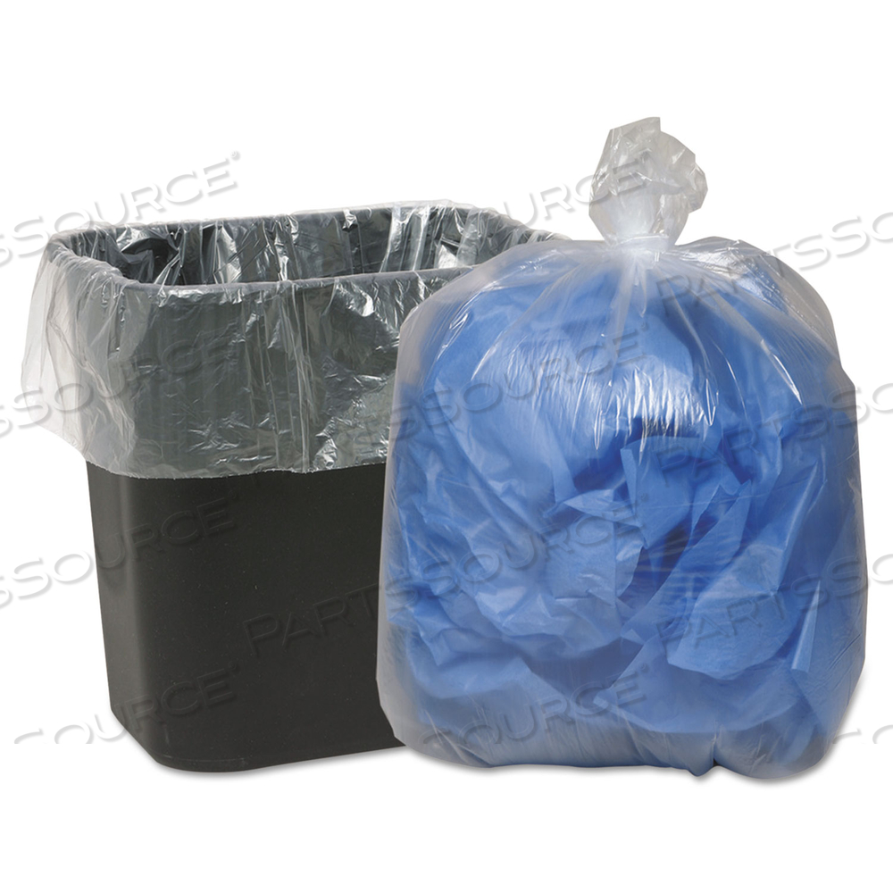 LINEAR LOW-DENSITY CAN LINERS, 10 GAL, 0.6 MIL, 24" X 23", CLEAR, 25 BAGS/ROLL by Classic Clear