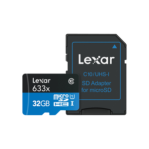 LEXAR HIGH PERFORMANCE, FLASH MEMORY CARD, 32 GB, MICROSDHC UHS-I by Lexar