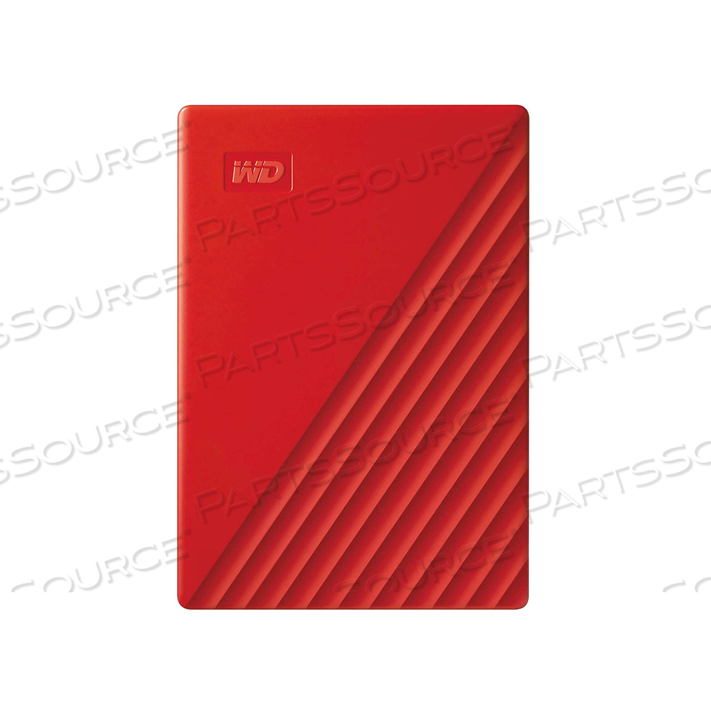 2TB USB 3.2 RED MY PASSPORT EXTERNAL HARD DRIVE by Western Digital