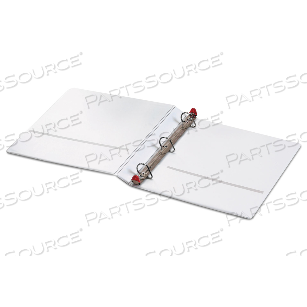 TREATED CLEARVUE LOCKING SLANT-D RING BINDER, 1" CAPACITY, WHITE by Cardinal
