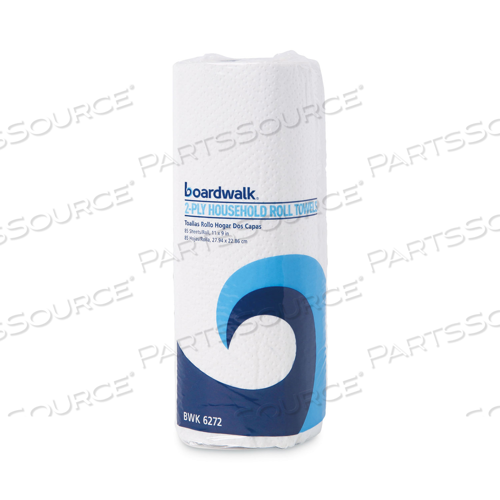 KITCHEN ROLL TOWEL, 2-PLY, 11 X 9, WHITE, 85 SHEETS/ROLL by Boardwalk