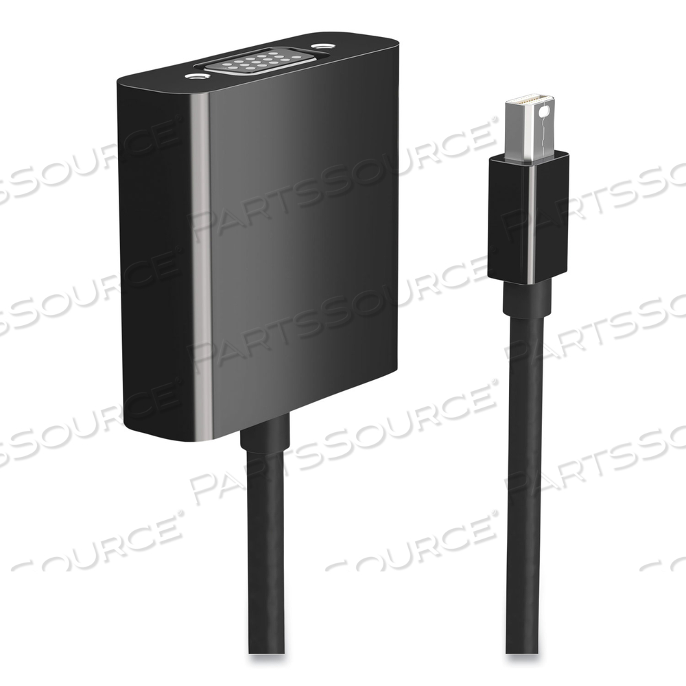 MINI DISPLAYPORT TO VGA ADAPTER, 6", BLACK by NXT Technologies