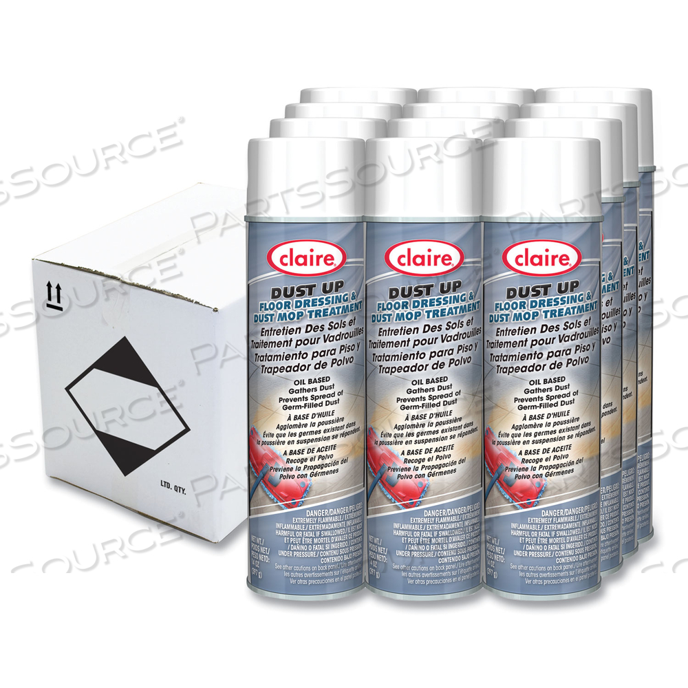 DUST UP FLOOR DRESSING AND DUST MOP TREATMENT, LEMON SCENT, 14 OZ AEROSOL SPRAY, DOZEN 