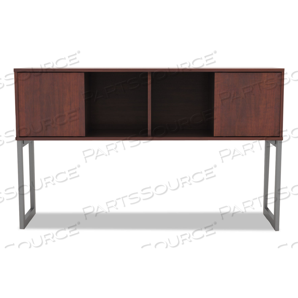 ALERA OPEN OFFICE DESK SERIES HUTCH, 59W X 15D X 36.38H, MEDIUM CHERRY by Alera ALERA OPEN OFFICE DESK SERIES HUTCH, 59W X 15D X 36.38H, MEDIUM CHERRY by Alera