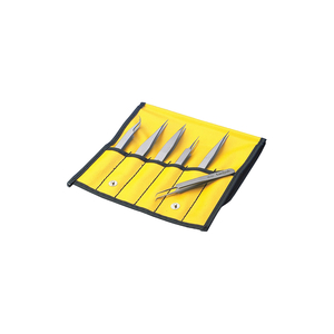 TWEEZERS SET 6PCS. TECHNIK IN SOFT CASE by Aven TWEEZERS SET 6PCS. TECHNIK IN SOFT CASE by Aven