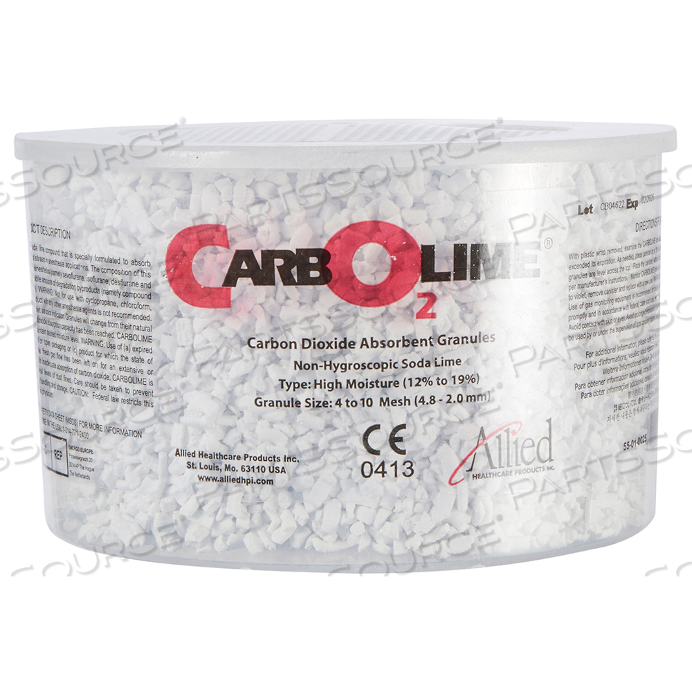 CARBOLIME CO₂ ABSORBENT CYLINDRICAL CANISTER - 1 KG by Allied Medical LLC
