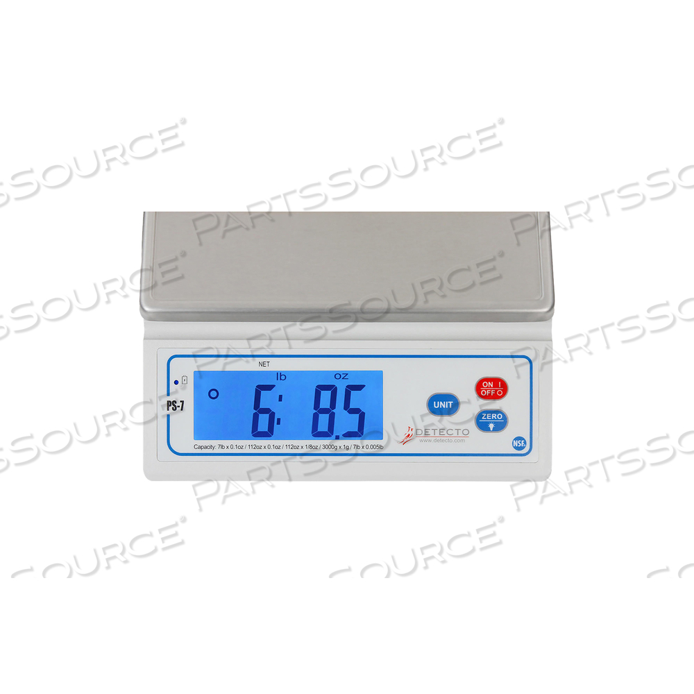 7LB 2.44 H X 8.03 W X 7.87IN D ELECTRONIC PORTION SCALE by Detecto Scale / Cardinal Scale