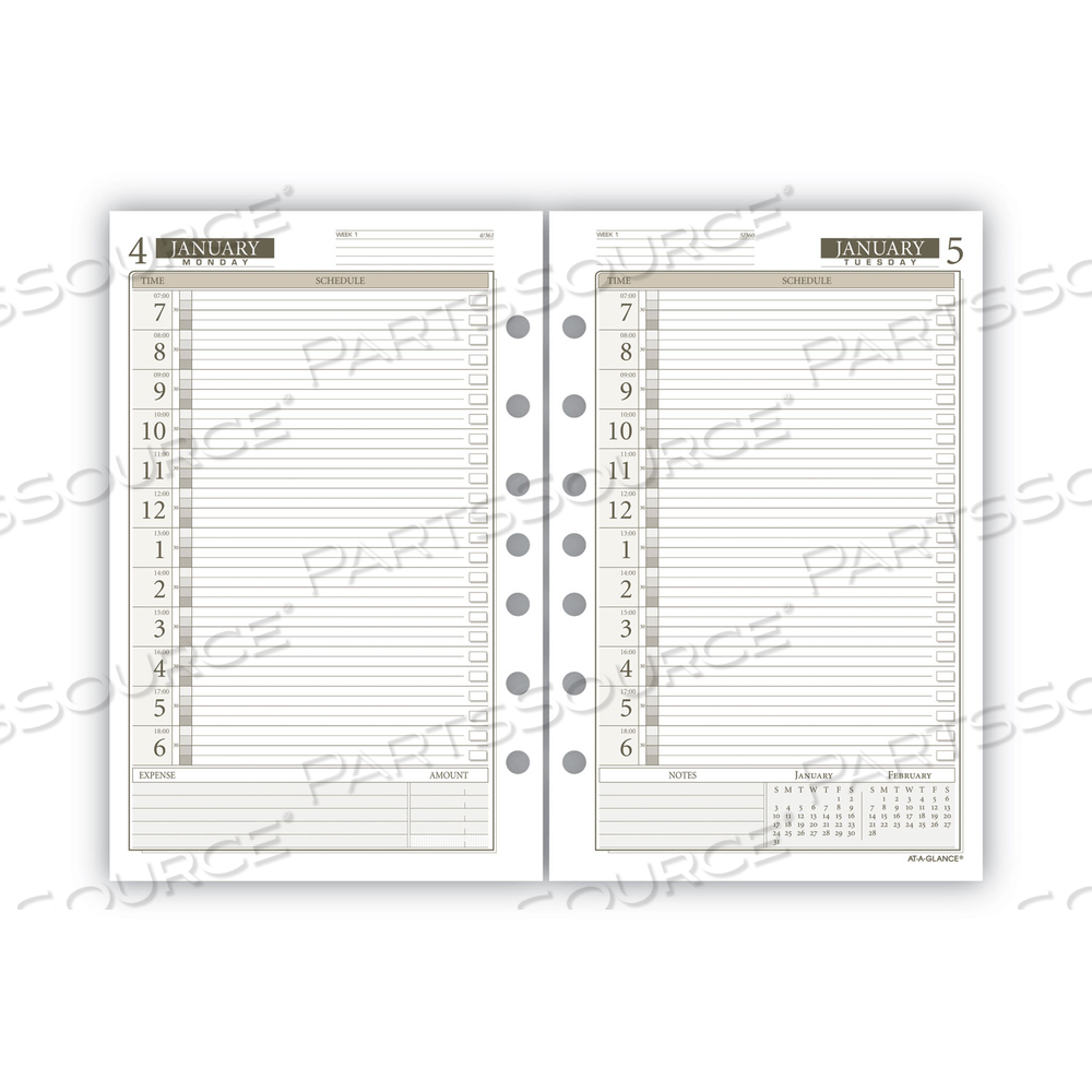 1-PAGE-PER-DAY PLANNER REFILLS, 8.5 X 5.5, WHITE SHEETS, 12-MONTH (JAN TO DEC): 2023 by At-A-Glance