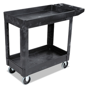 HEAVY-DUTY UTILITY CART, 500 LB LOAD CAPACITY, 39 IN W X 17.88 IN D X 33.25 IN H, BLACK by Rubbermaid Medical Division HEAVY-DUTY UTILITY CART, 500 LB LOAD CAPACITY, 39 IN W X 17.88 IN D X 33.25 IN H, BLACK by Rubbermaid Medical Division
