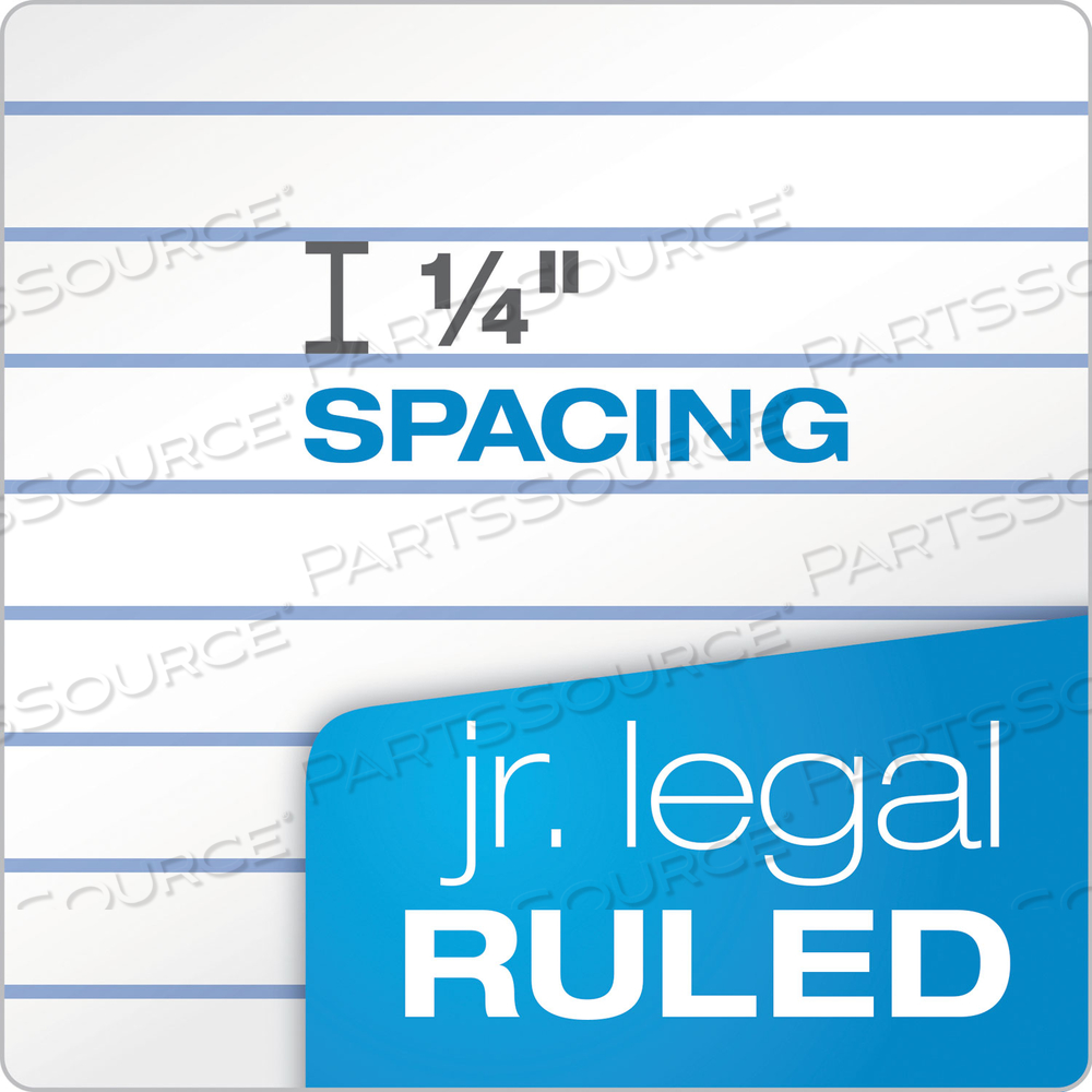 "THE LEGAL PAD" RULED PERFORATED PADS, NARROW RULE, 50 WHITE 5 X 8 SHEETS by Tops