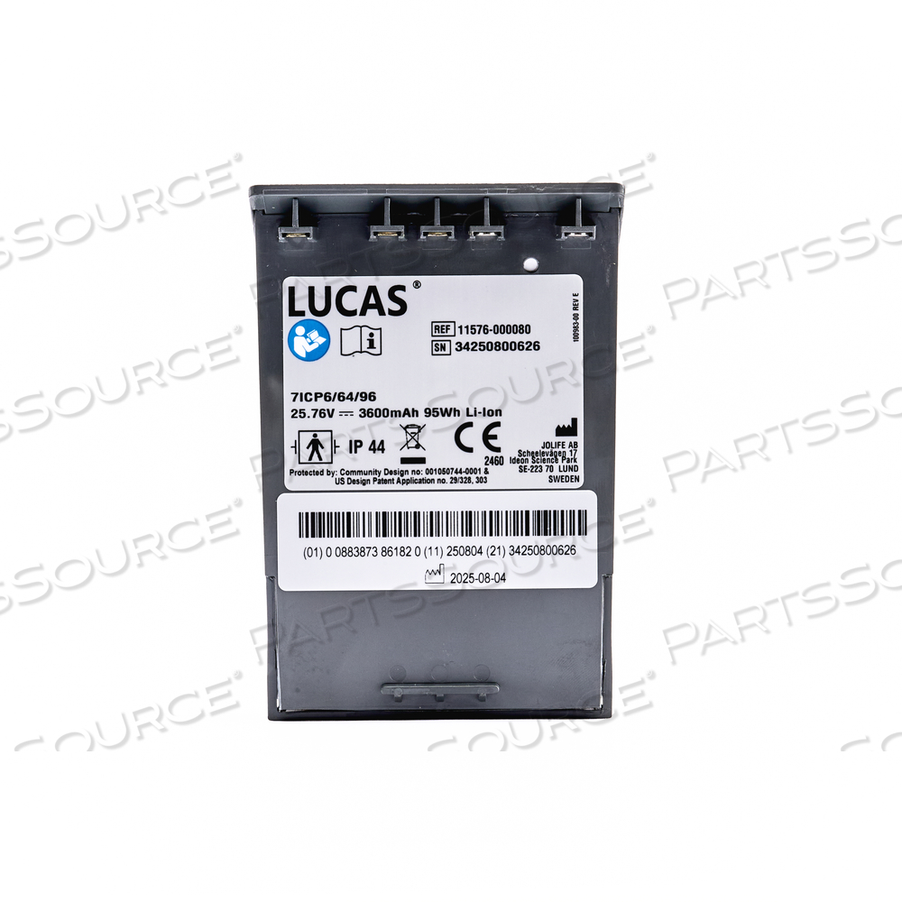 BATTERY RECHARGEABLE, LITHIUM POLYMER, 25.9V, 3.3 AH by Physio-Control BATTERY RECHARGEABLE, LITHIUM POLYMER, 25.9V, 3.3 AH by Physio-Control