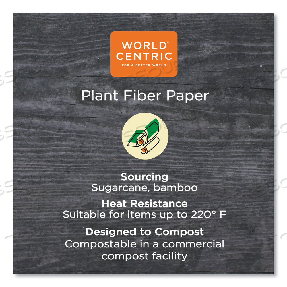 NO TREE PAPER BOWLS, 8 OZ, 3.4" DIAMETER X 2.3"H, NATURAL, SUGARCANE by World Centric
