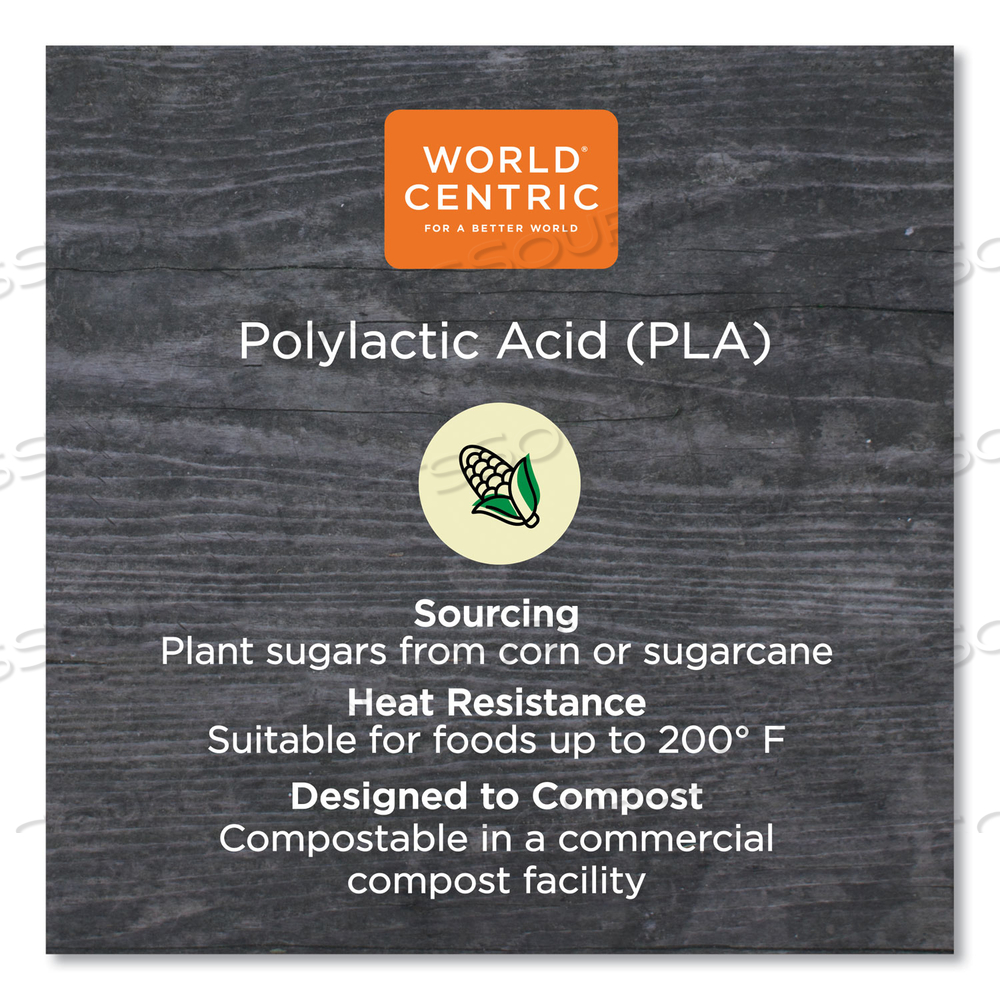PLA LIDS FOR FIBER BURRITO BOWLS, 9.7" DIAMETER, CLEAR, PLASTIC by World Centric